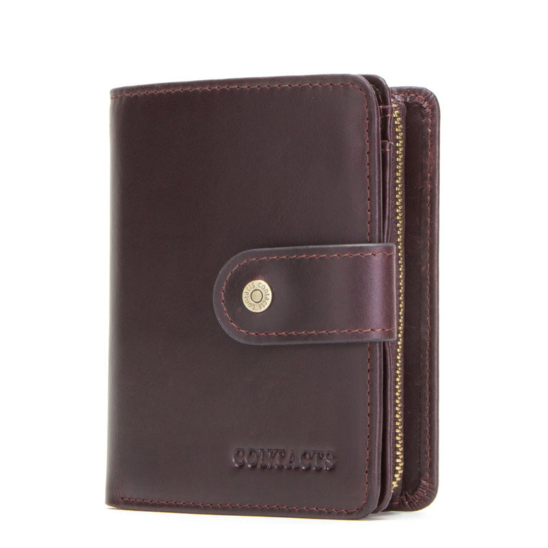 Small Men's Leather Trifold Wallet - 12 Card Slots - RFID Blocking – Luke  Case