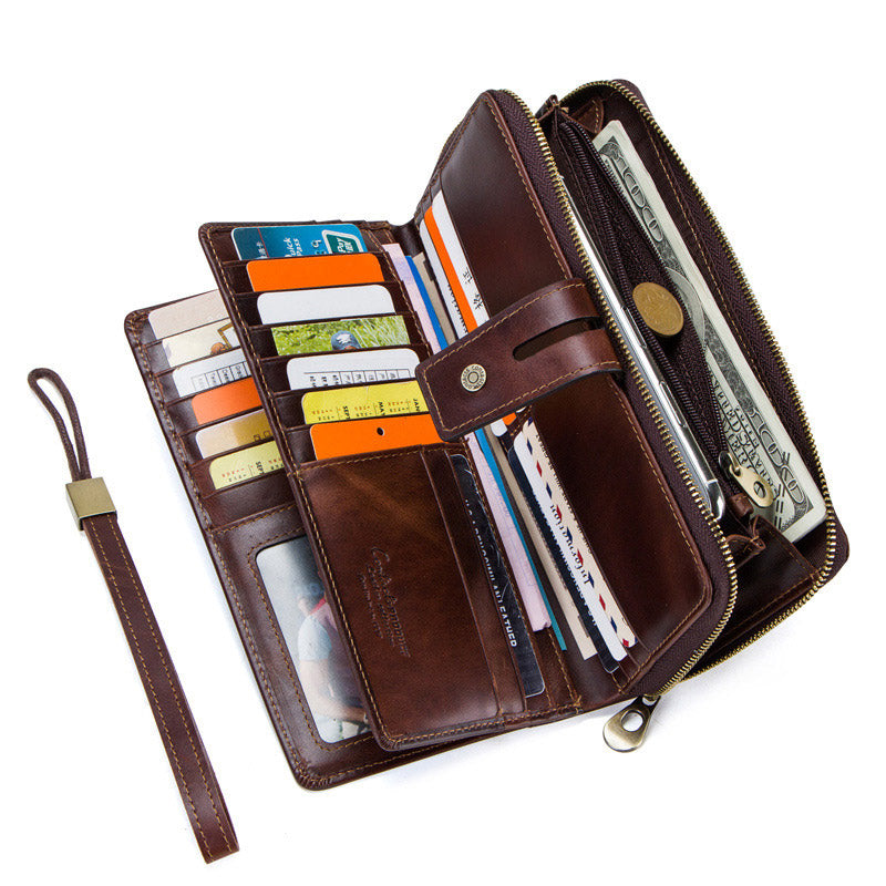 Men's Leather Wristlet Wallet