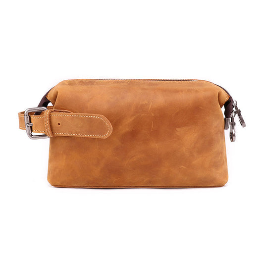 Crazy Horse Leather Toiletry Bag
