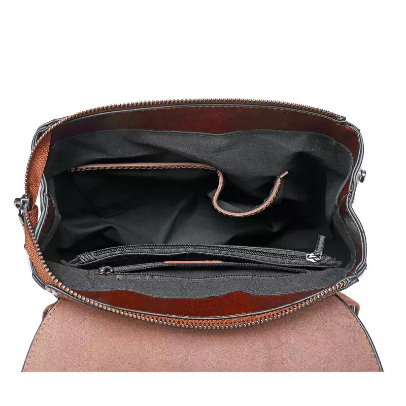 Women's Leather Convertible Backpack Purse