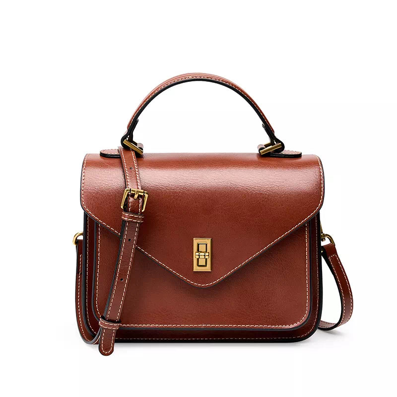 Women's Leather Satchel Top Handle Bag Crossbody Bag – Luke Case