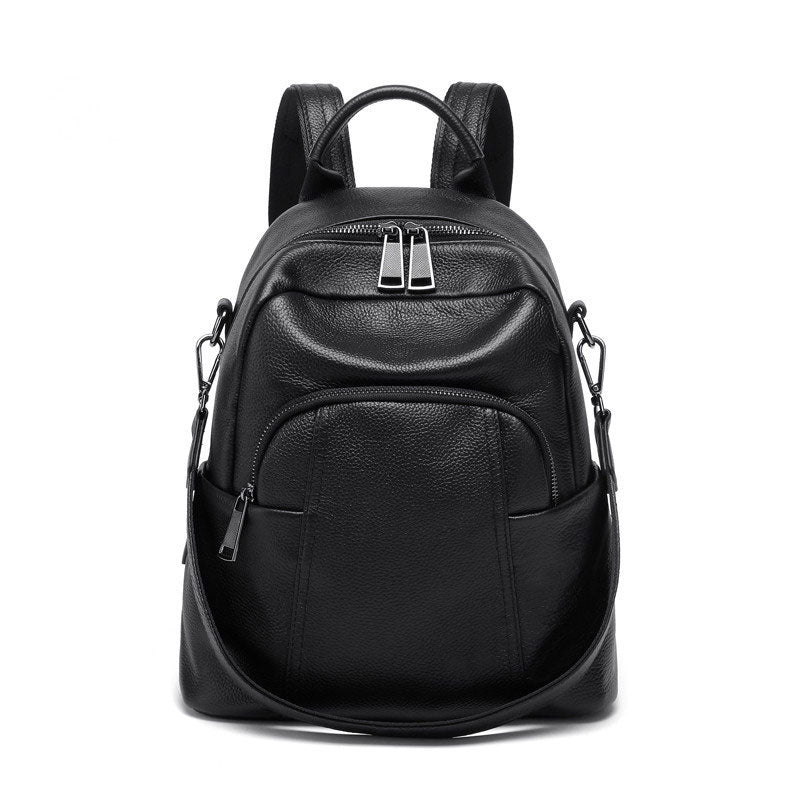 Women's Backpack Purses Convertible Shoulder Bag, Black / Soft Letaher