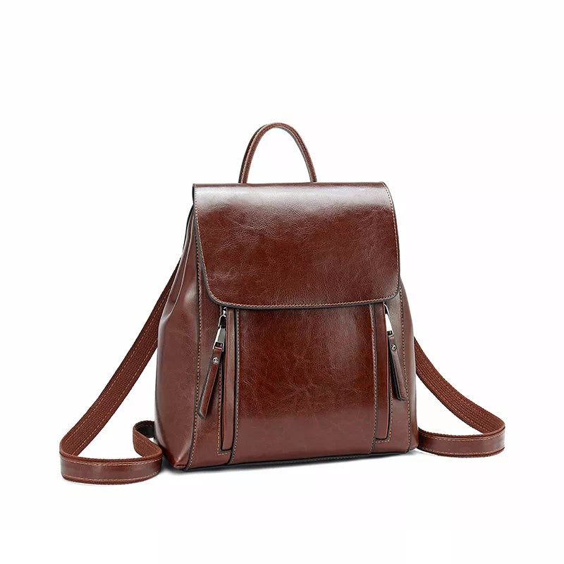 Women's Leather Convertible Backpack Purse