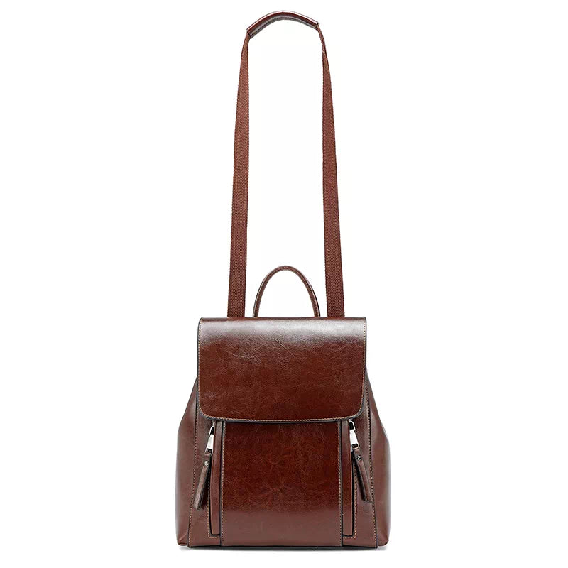 Women's Leather Convertible Backpack Purse