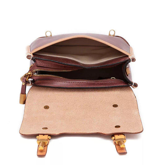 Compact Vegetable Tanned Leather Satchel